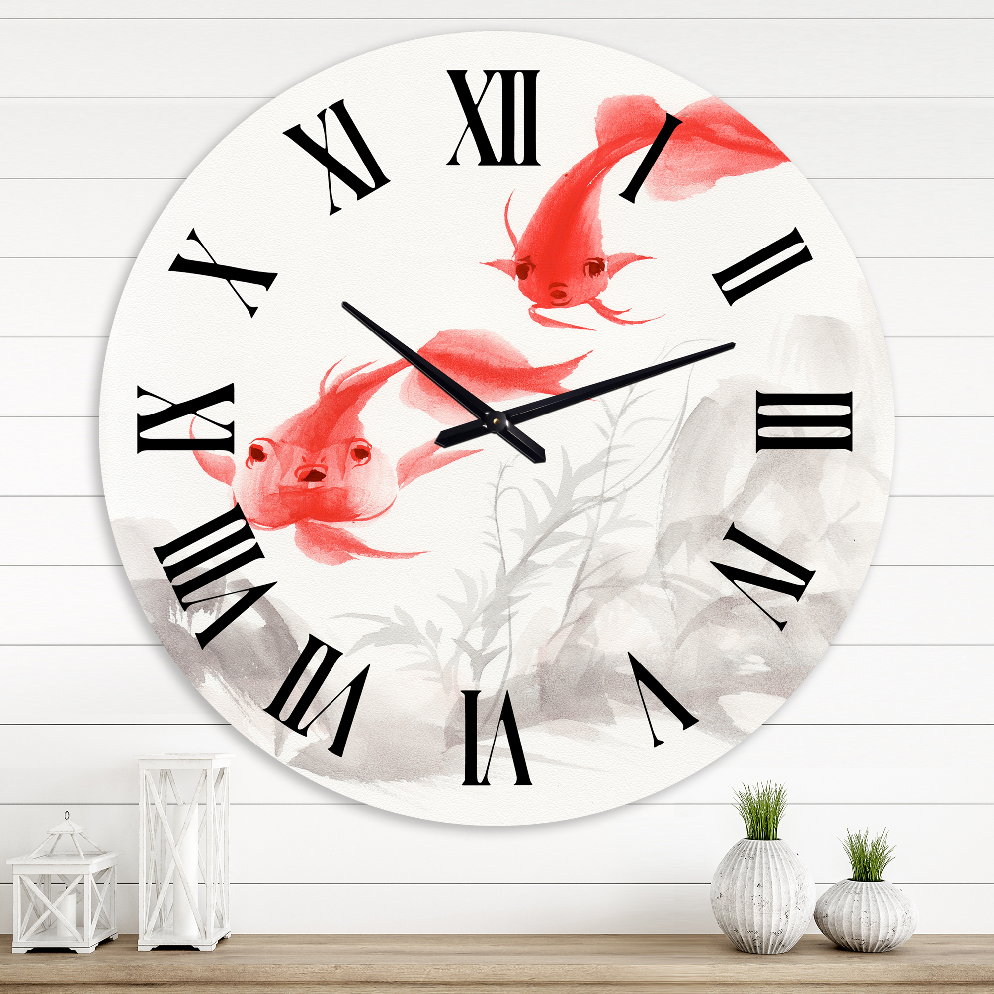 Designart 1 in Quartz Coastal Wall Clock