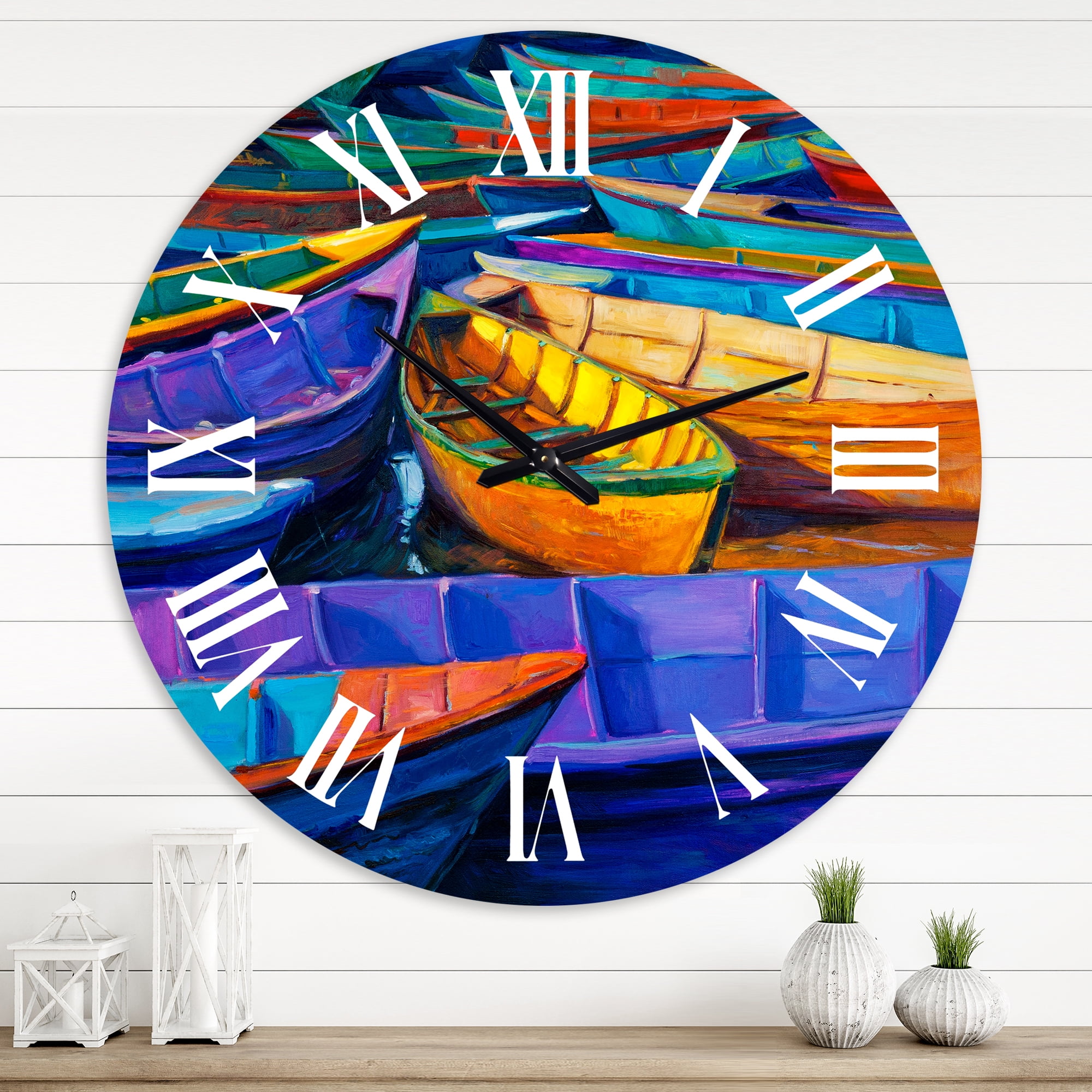 Designart 1 in Quartz Coastal Wall Clock