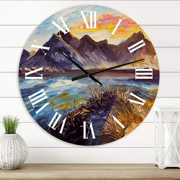 Designart 1 in Quartz Coastal Wall Clock