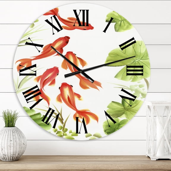 Designart 1 in Quartz Coastal Wall Clock