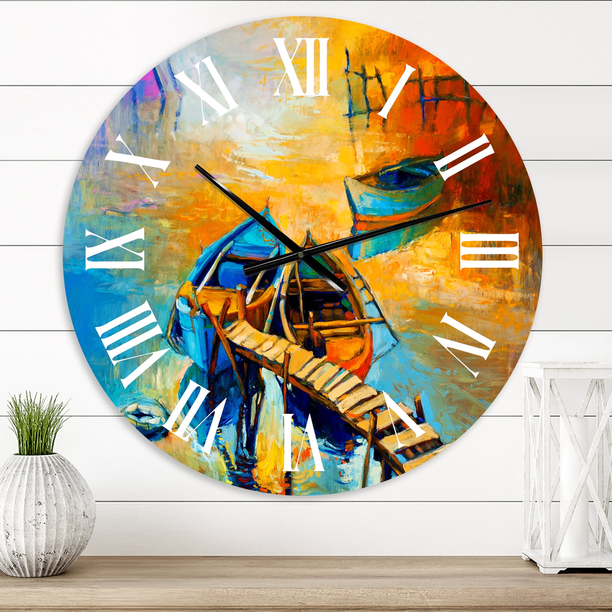 Designart 1 in Quartz Coastal Wall Clock