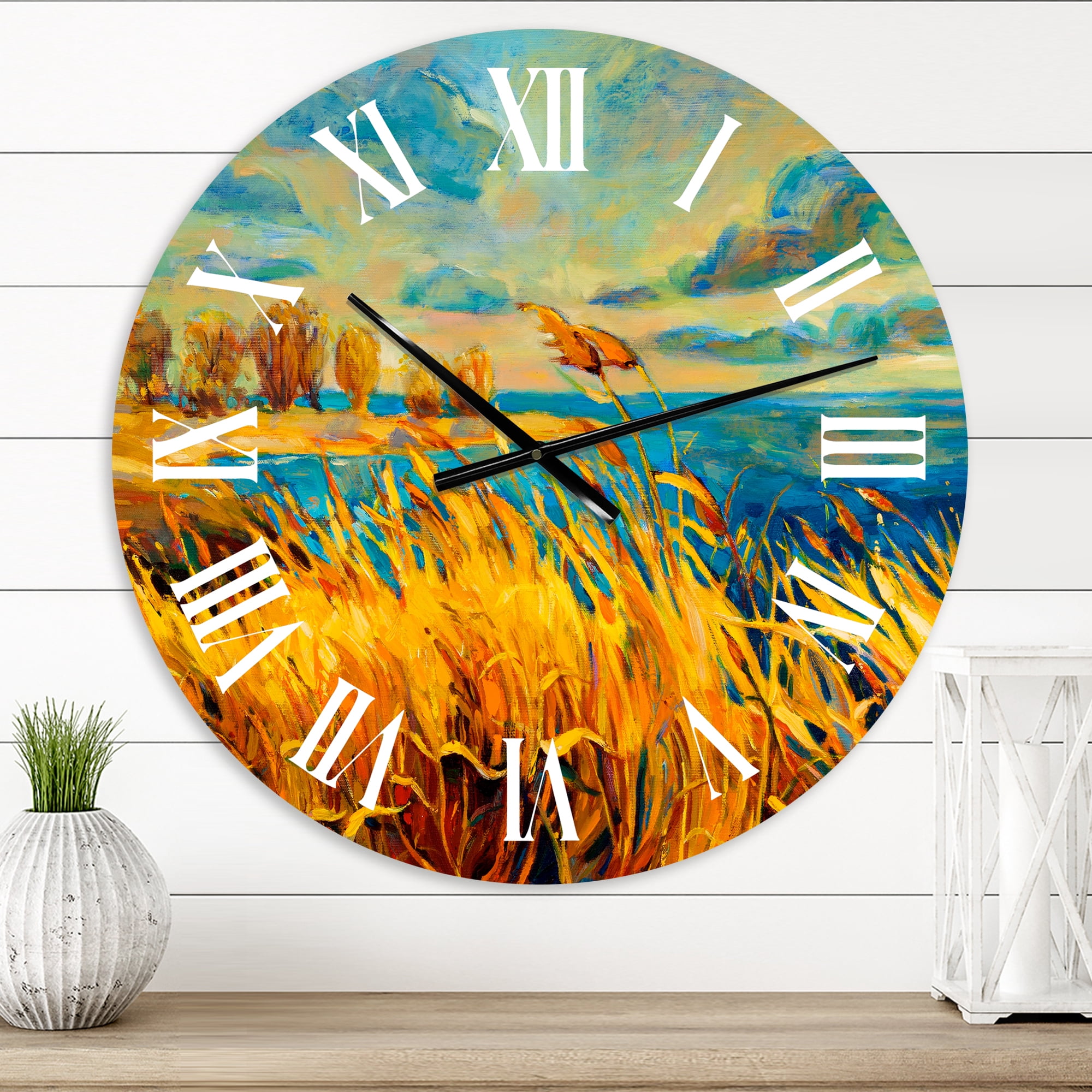 Designart 1 in Quartz Coastal Wall Clock