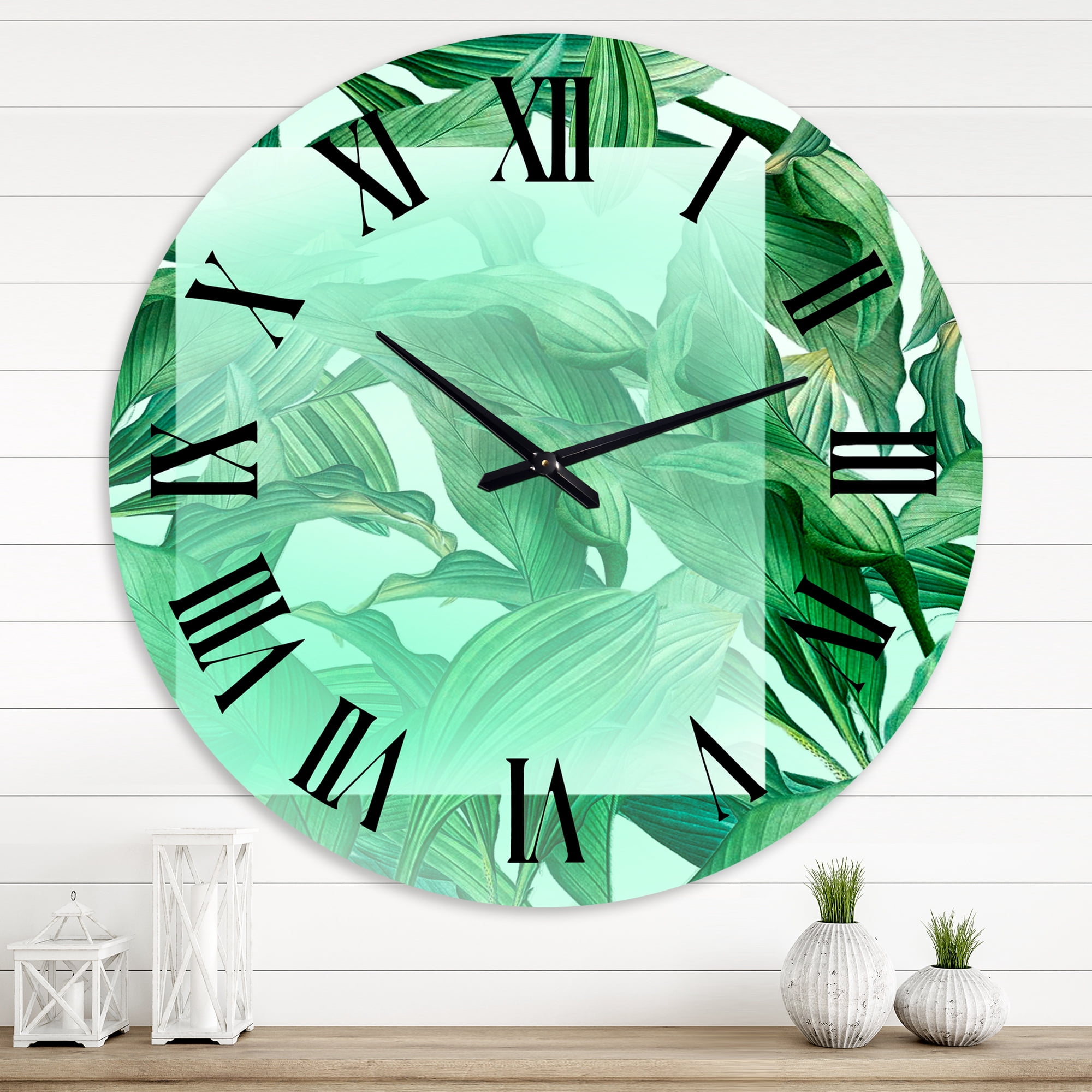 Designart 1 in Quartz Coastal Wall Clock