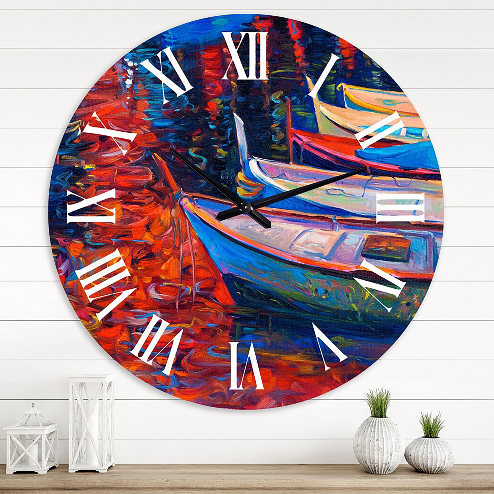 Designart 1 in Quartz Coastal Wall Clock