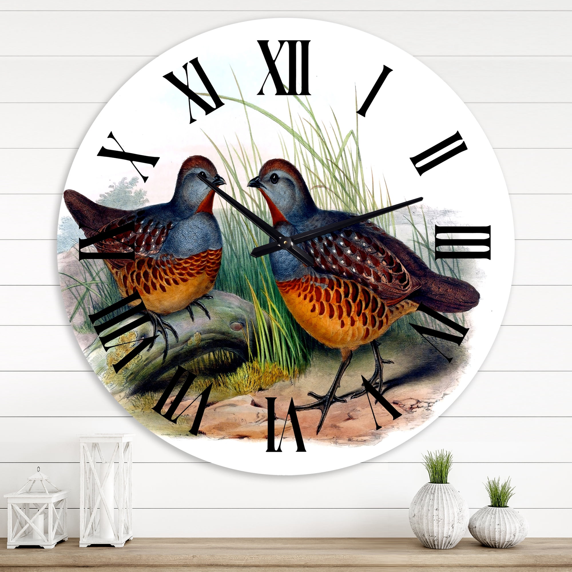 Designart 1 in Quartz Coastal Wall Clock