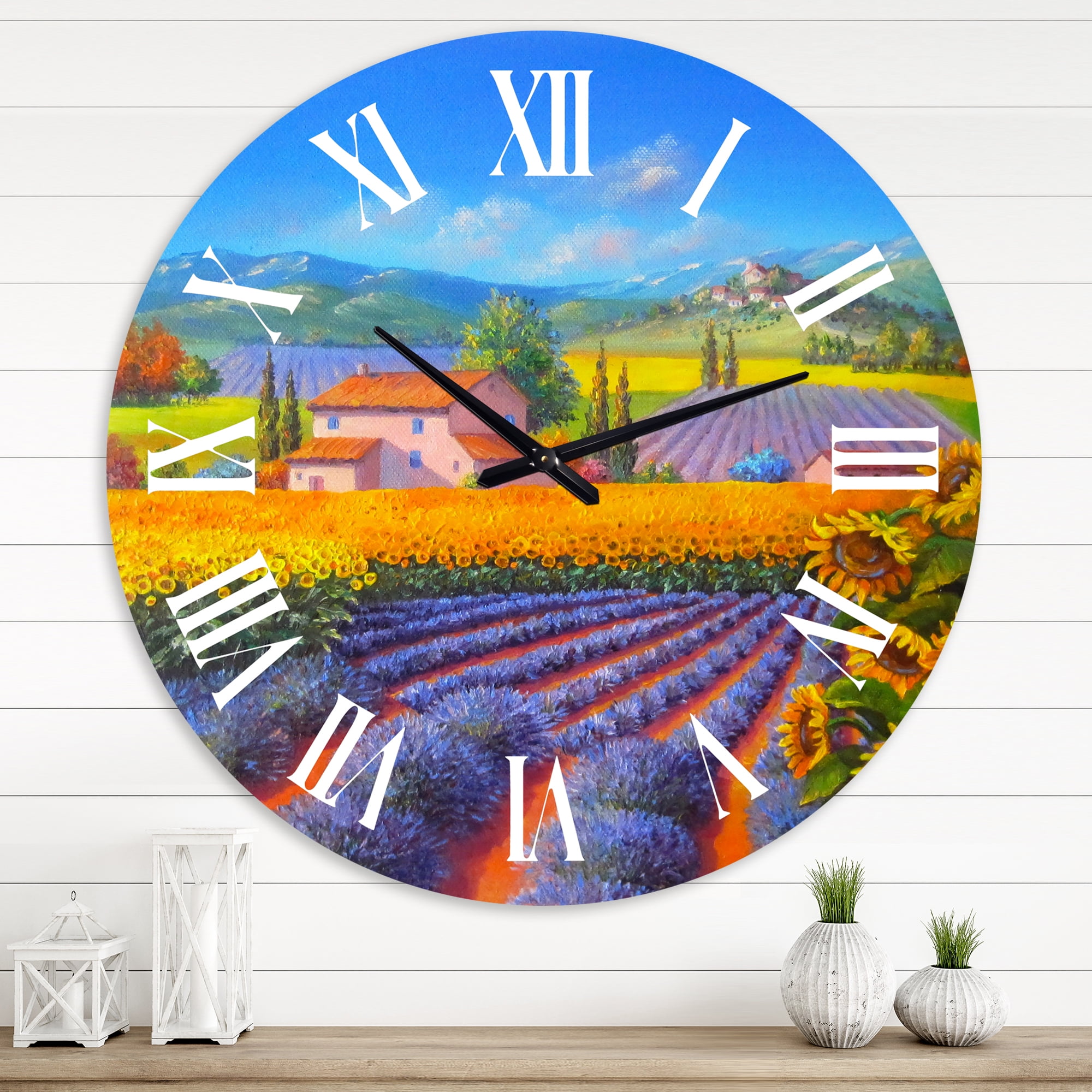 Designart 1 in Quartz Coastal Wall Clock