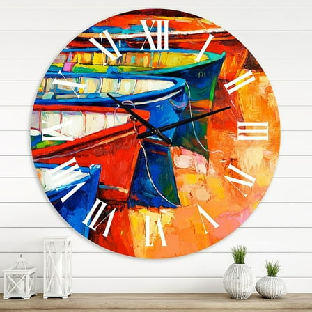 Designart 1 in Quartz Coastal Wall Clock