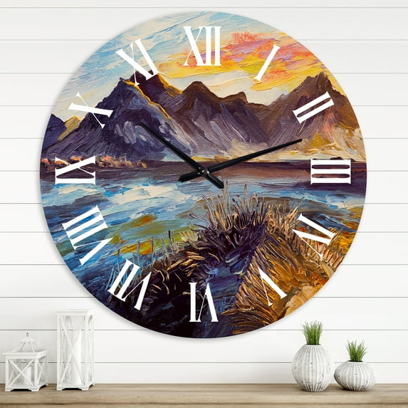 Designart 1 in Quartz Coastal Wall Clock