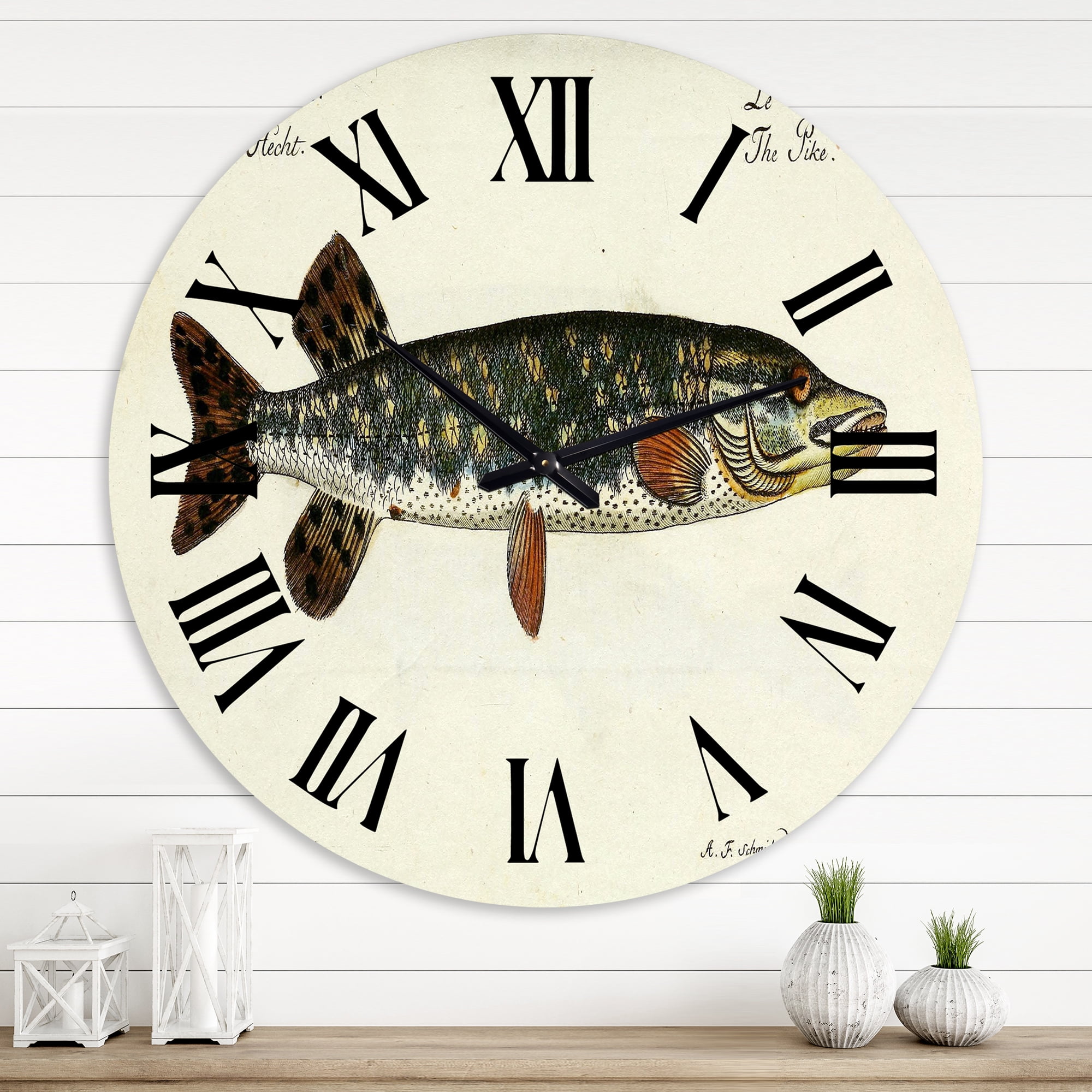 Designart 1 in Quartz Coastal Wall Clock