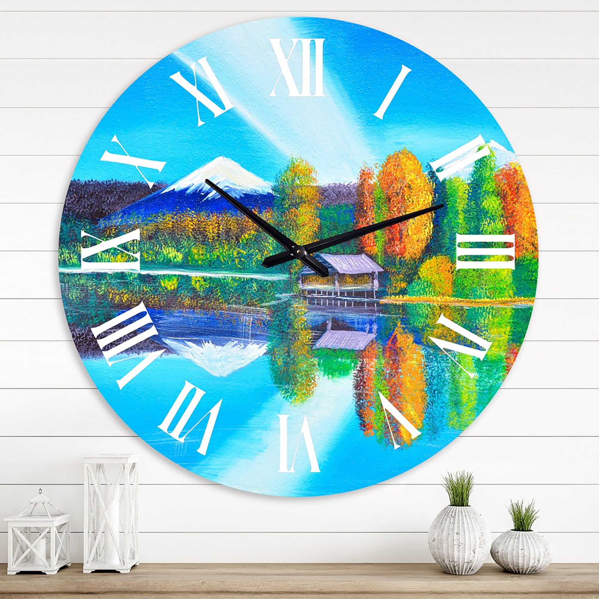 Designart 1 in Quartz Coastal Wall Clock