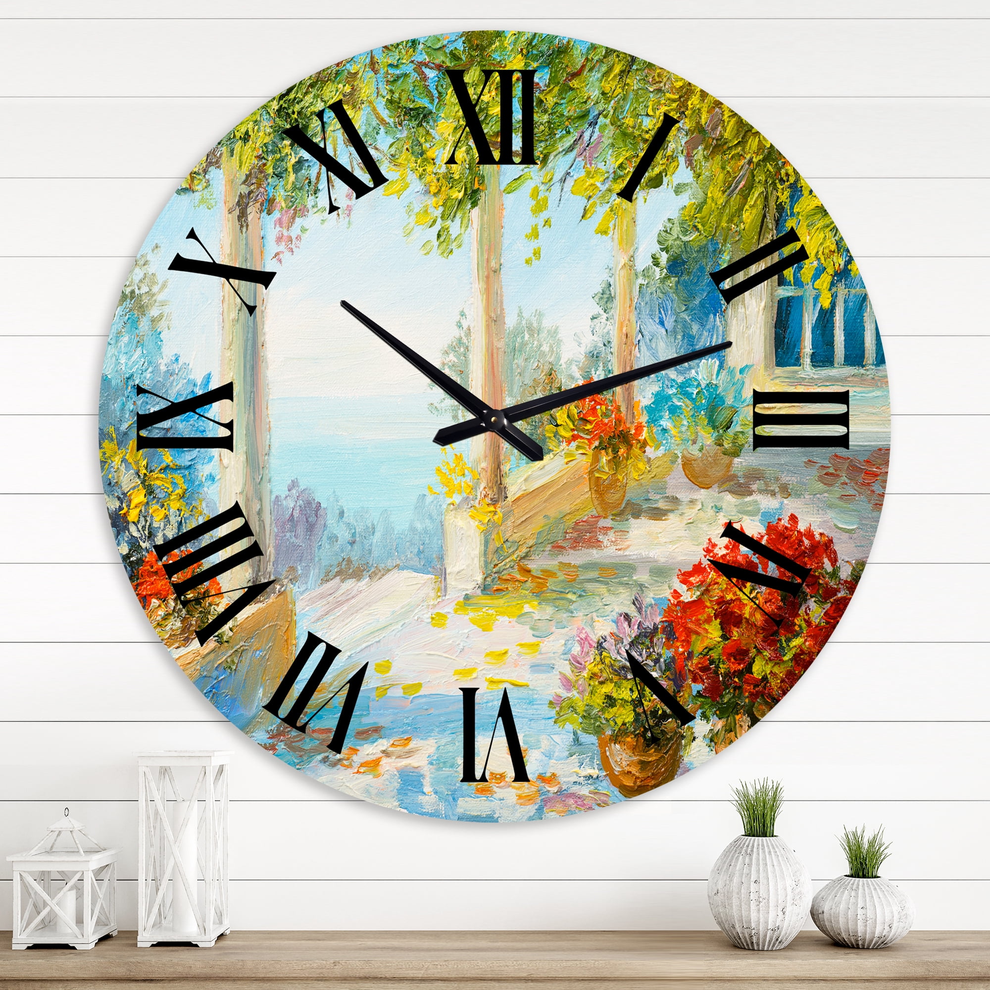 Designart 1 in Quartz Coastal Wall Clock