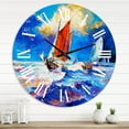 thumbnail image 1 of Designart 1 in Quartz Coastal Wall Clock, 1 of 5