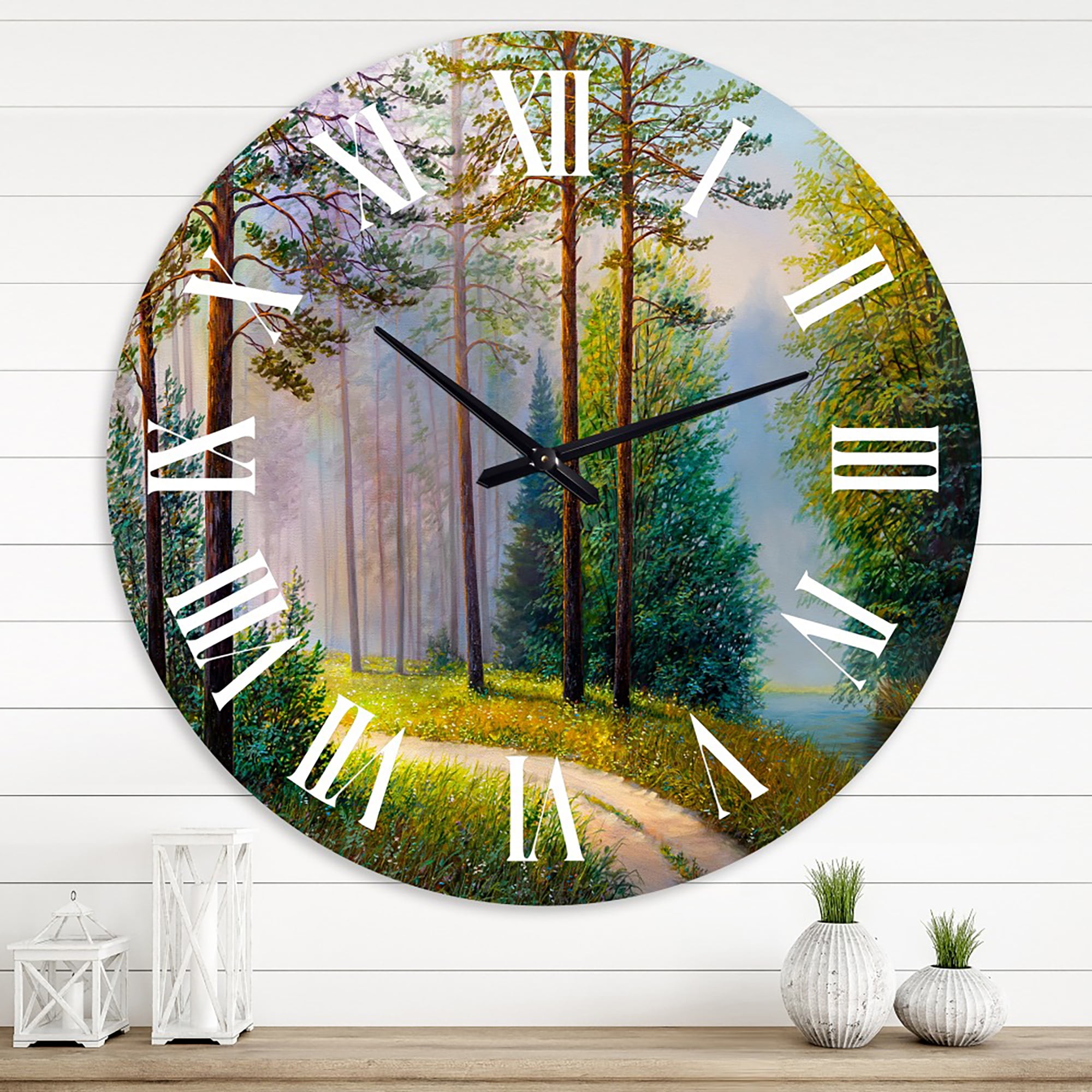 Designart 1 in Quartz Coastal Wall Clock