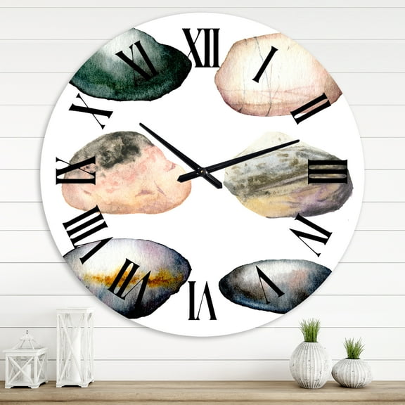 Designart 1 in Quartz Coastal Wall Clock