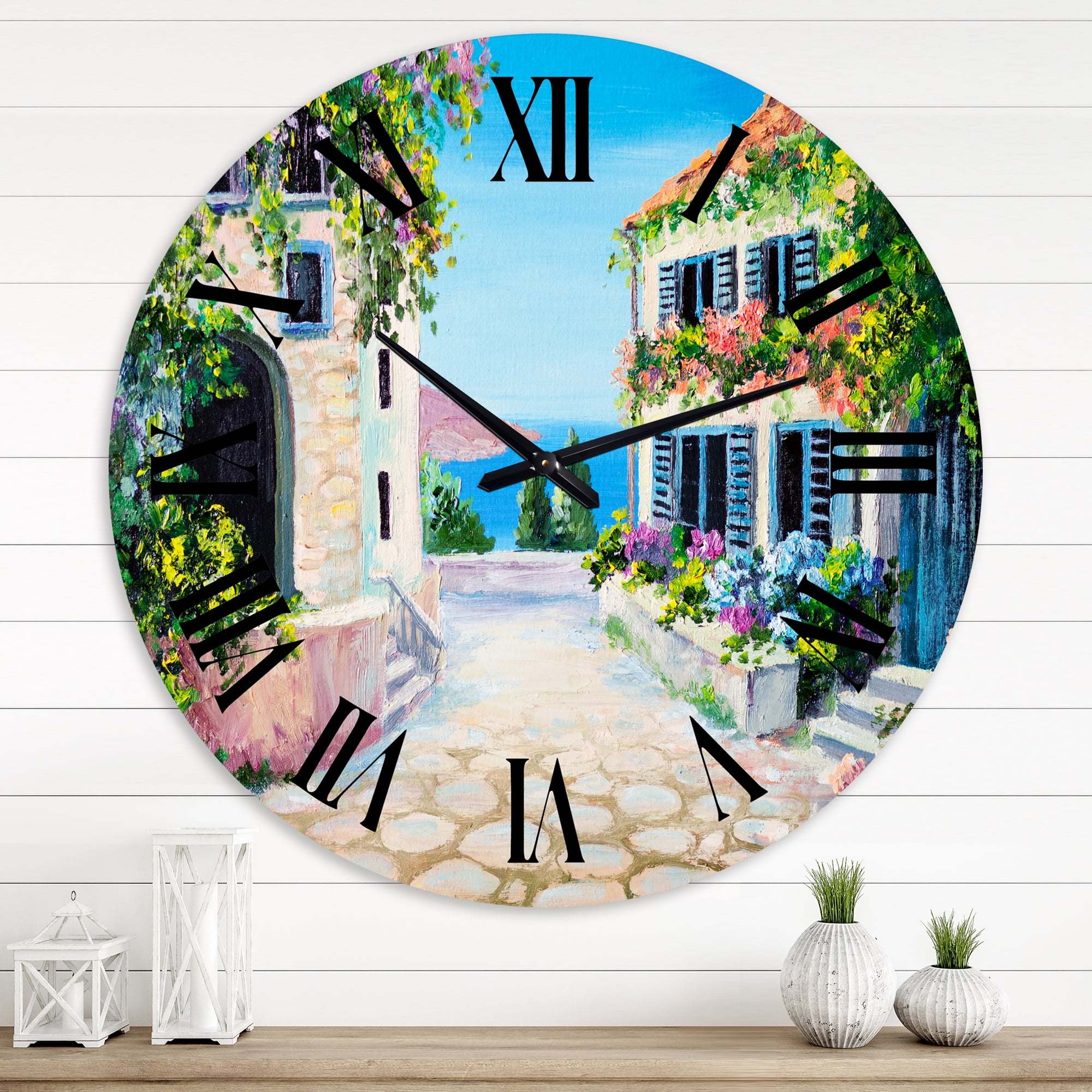 Designart 1 in Quartz Coastal Wall Clock