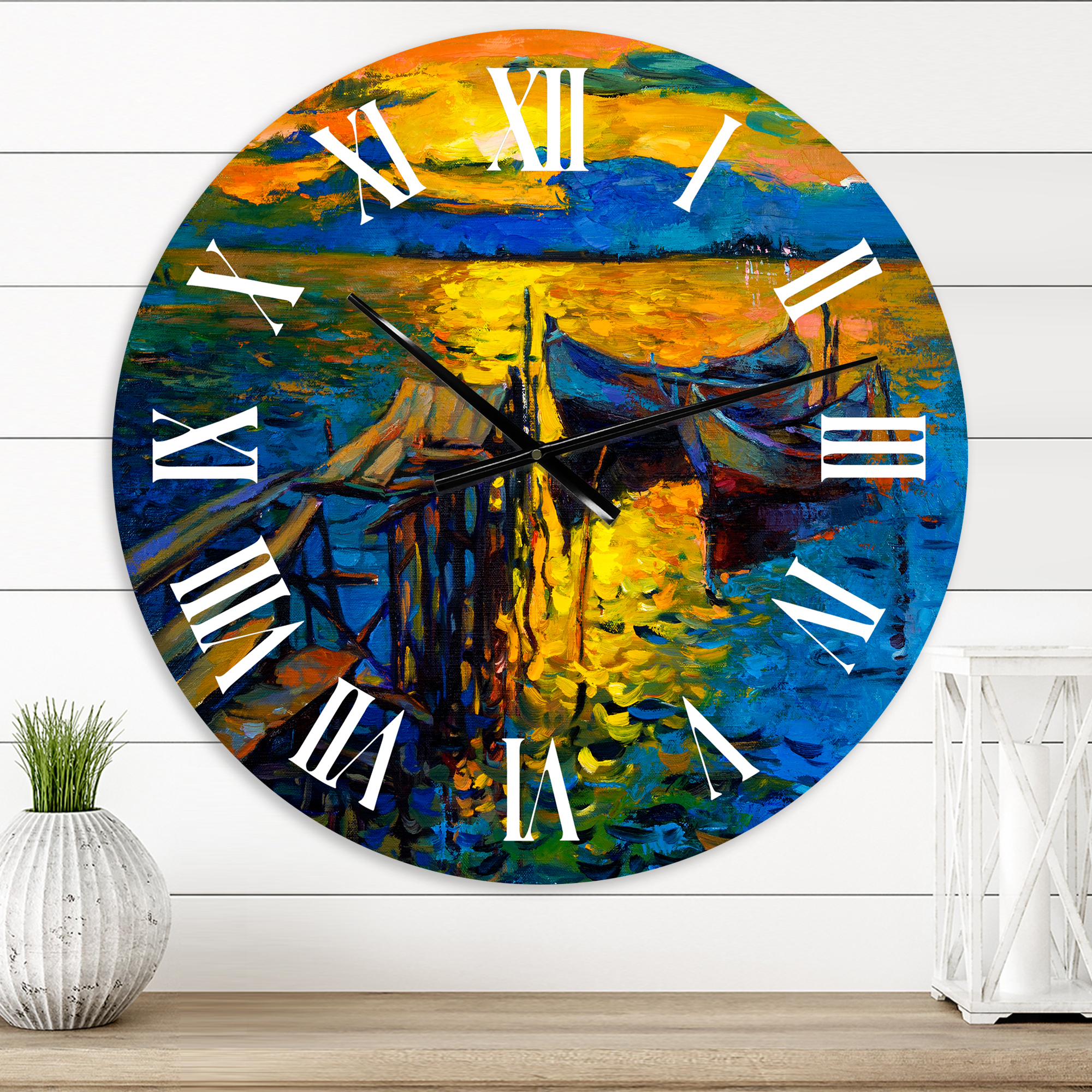 Designart 1 in Quartz Coastal Wall Clock