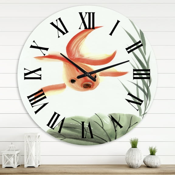Designart 1 in Quartz Coastal Wall Clock