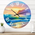 thumbnail image 1 of Designart 1 in Quartz Coastal Wall Clock, 1 of 5