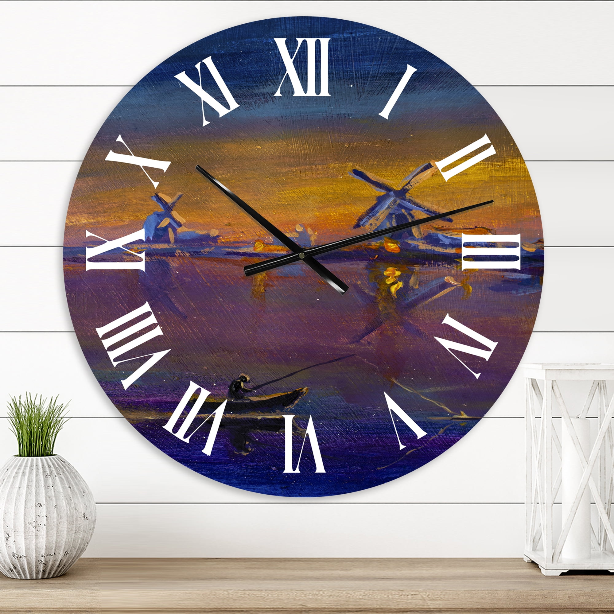 Designart 1 in Quartz Coastal Wall Clock