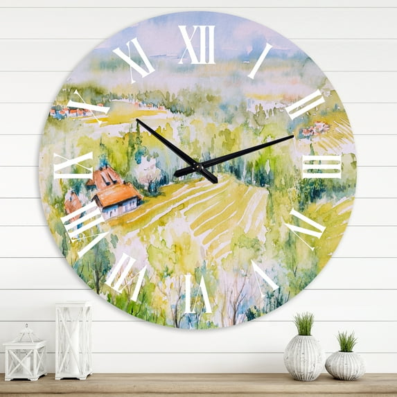 Designart 1 in Quartz Country Wall Clock