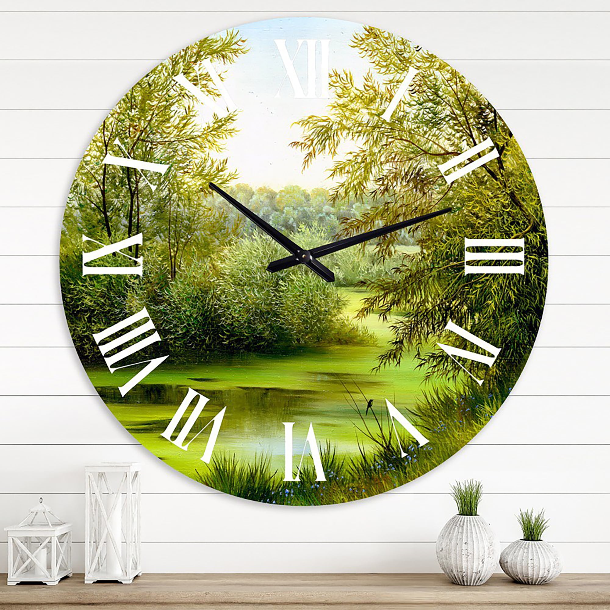 Designart 1 in Quartz Country Wall Clock