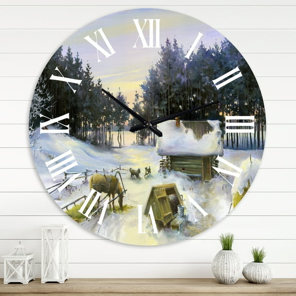 Designart 1 in Quartz Country Wall Clock