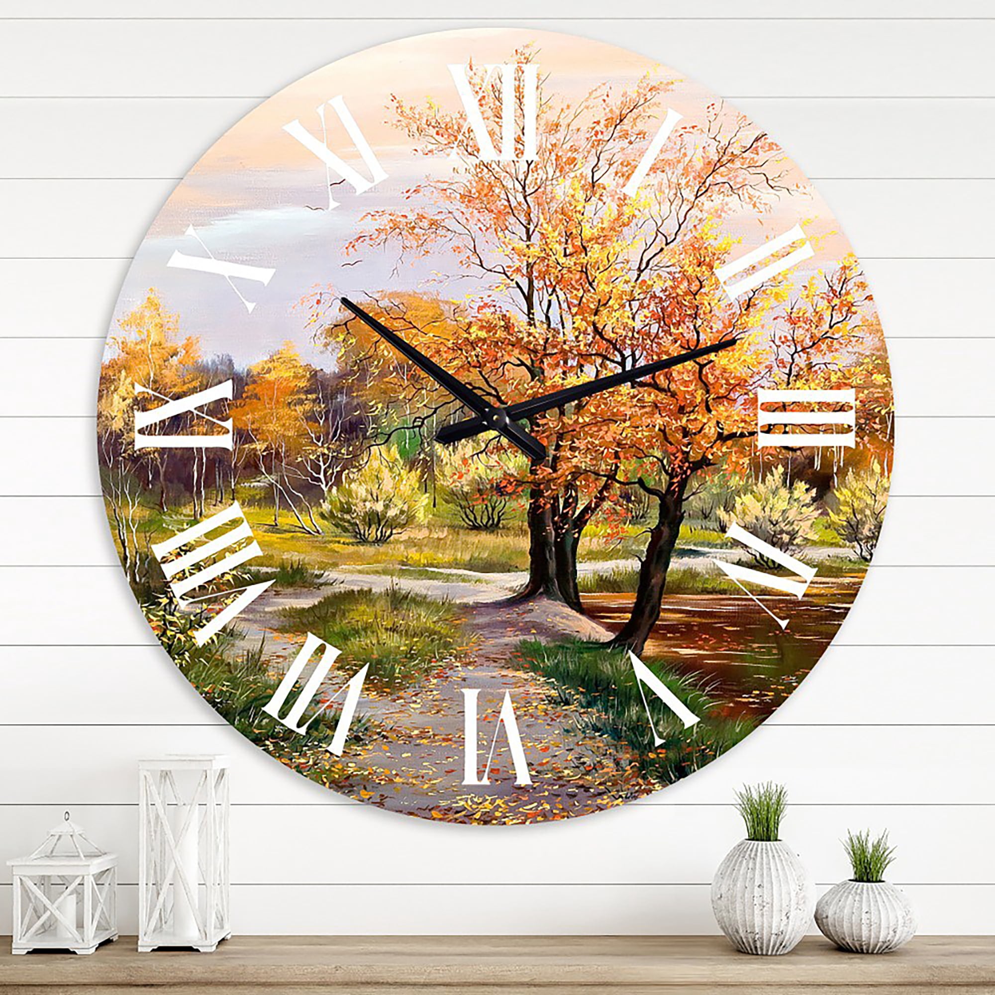 Designart 1 in Quartz Country Wall Clock