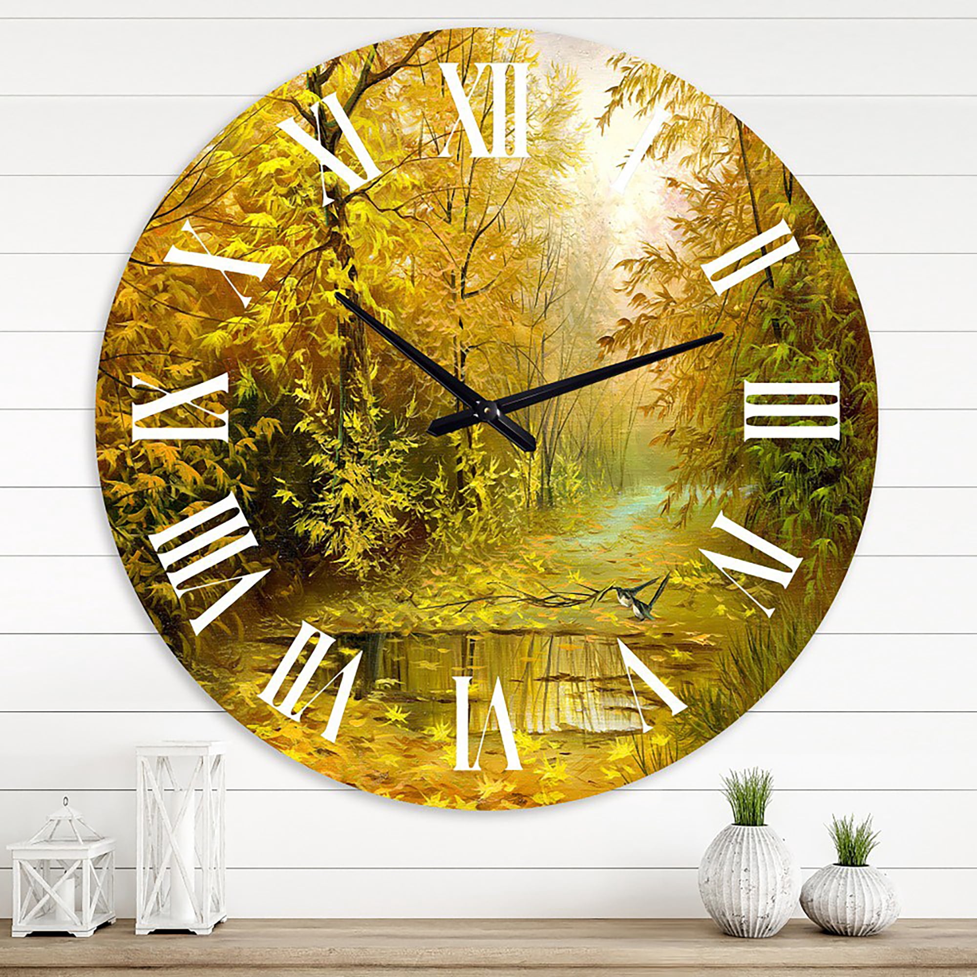 Designart 1 in Quartz Country Wall Clock