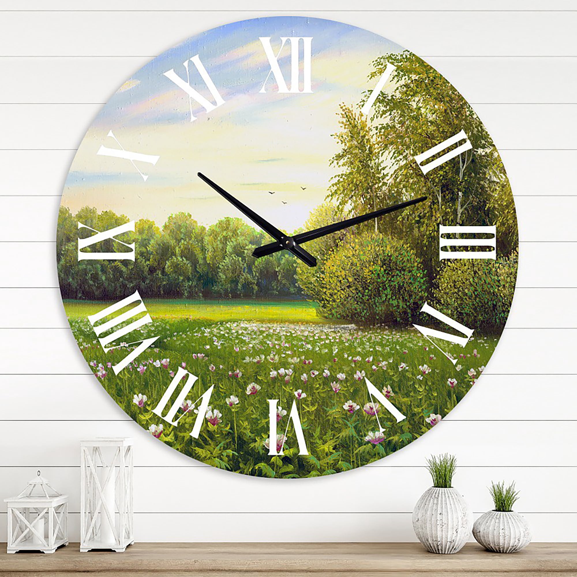 Designart 1 in Quartz Country Wall Clock