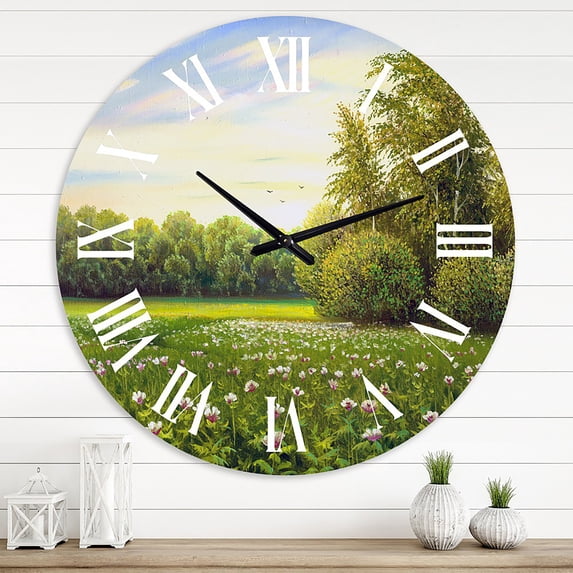 Designart 1 in Quartz Country Wall Clock