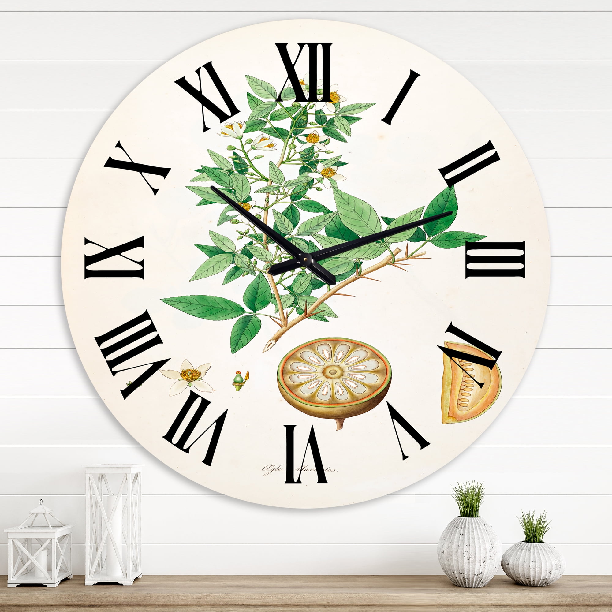 Designart 1 in Quartz Farmhouse Wall Clock