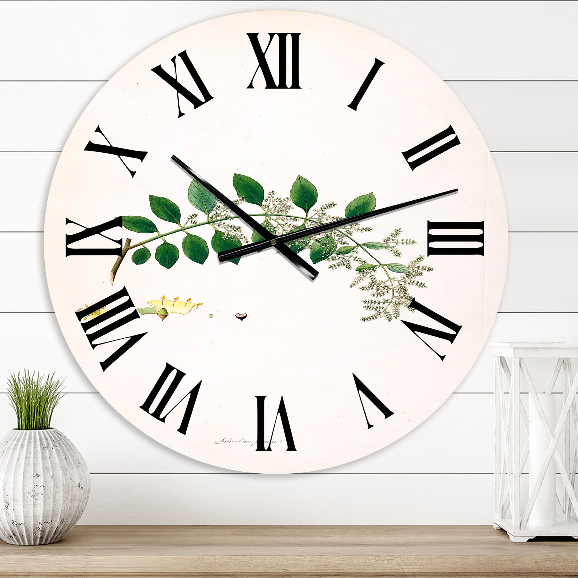 Designart 1 in Quartz Farmhouse Wall Clock