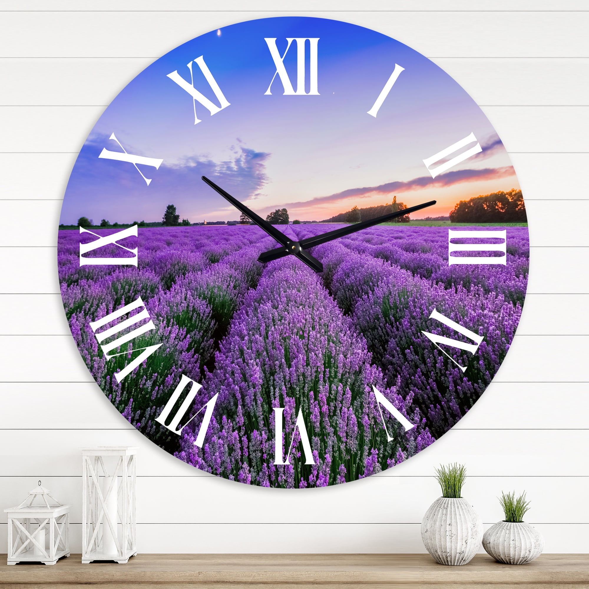 Designart 1 in Quartz Farmhouse Wall Clock
