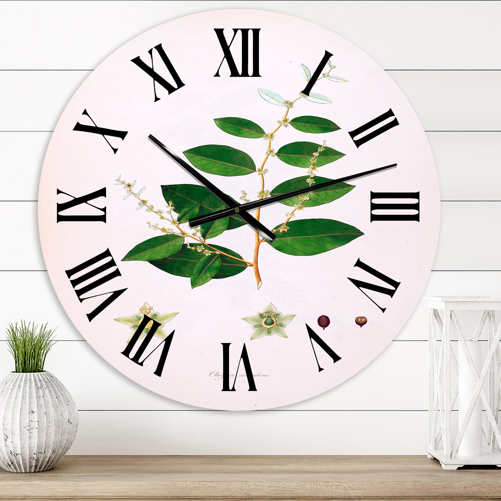 Designart 1 in Quartz Farmhouse Wall Clock