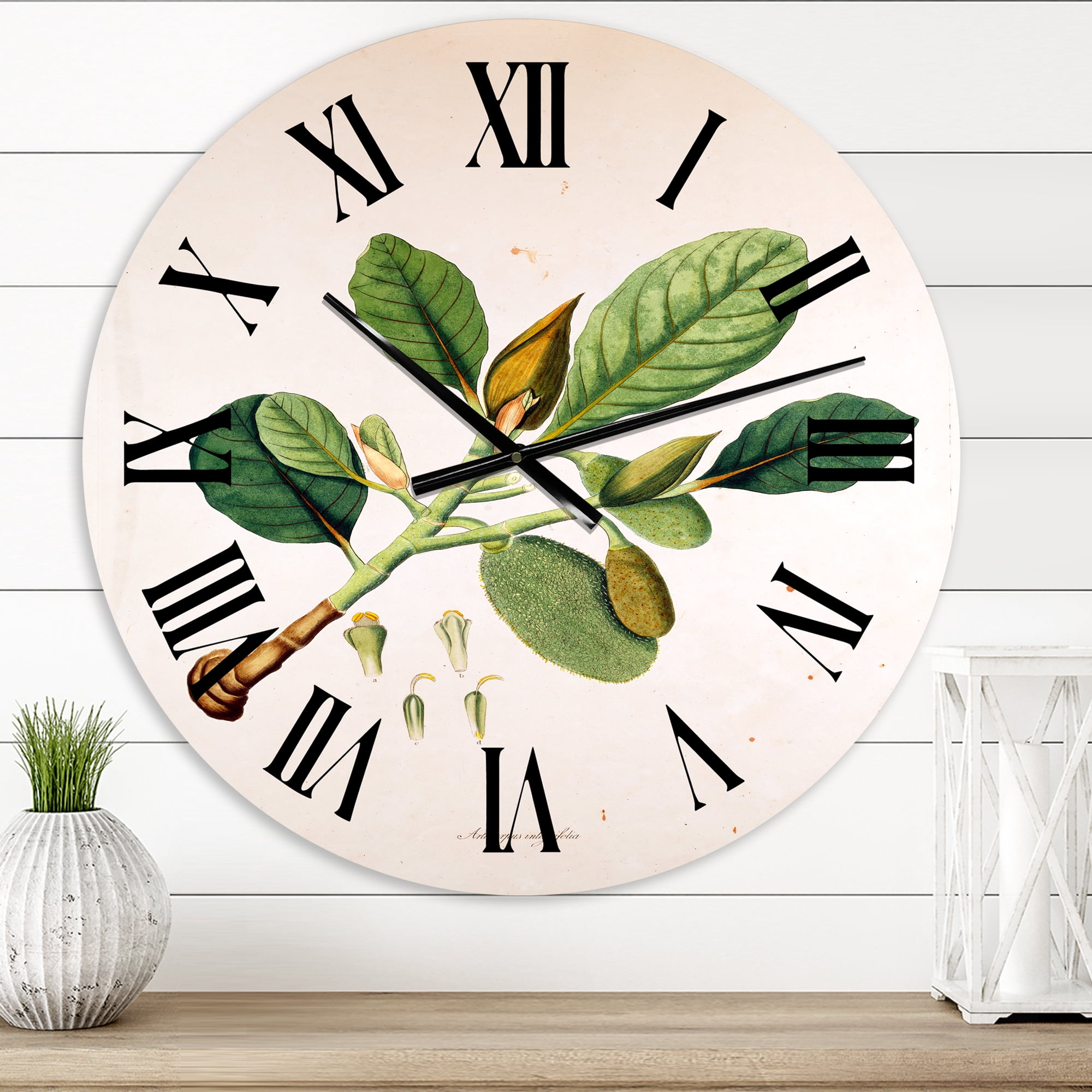 Designart 1 in Quartz Farmhouse Wall Clock