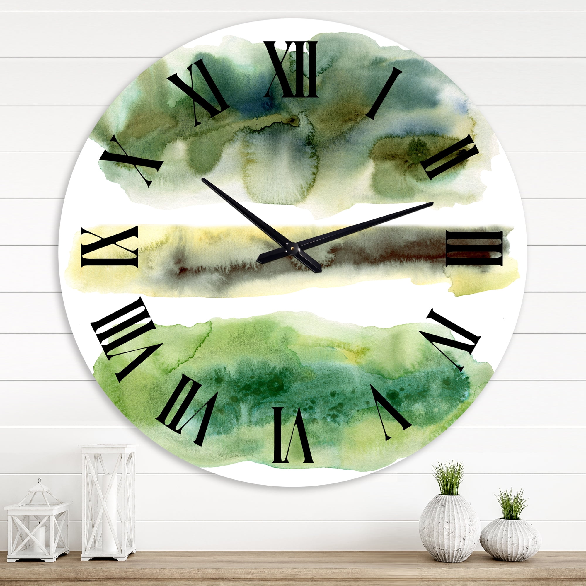 Designart 1 in Quartz Farmhouse Wall Clock
