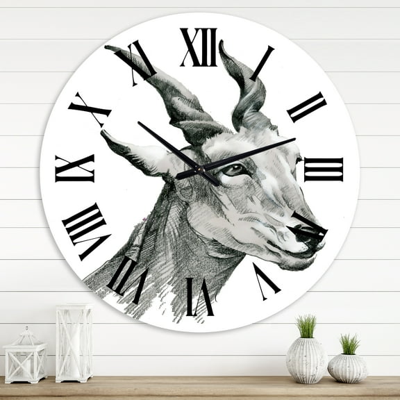 Designart 1 in Quartz Farmhouse Wall Clock