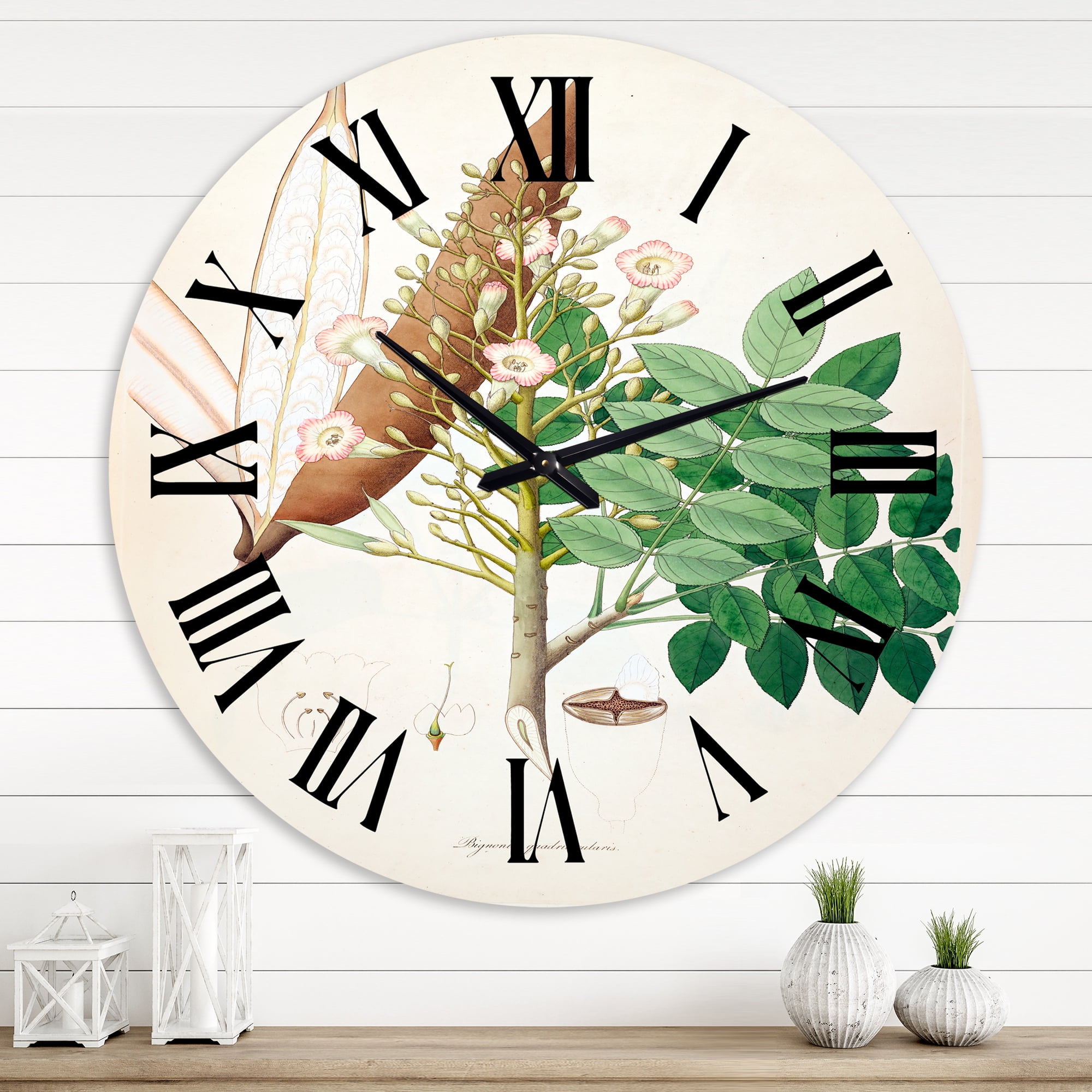 Designart 1 in Quartz Farmhouse Wall Clock
