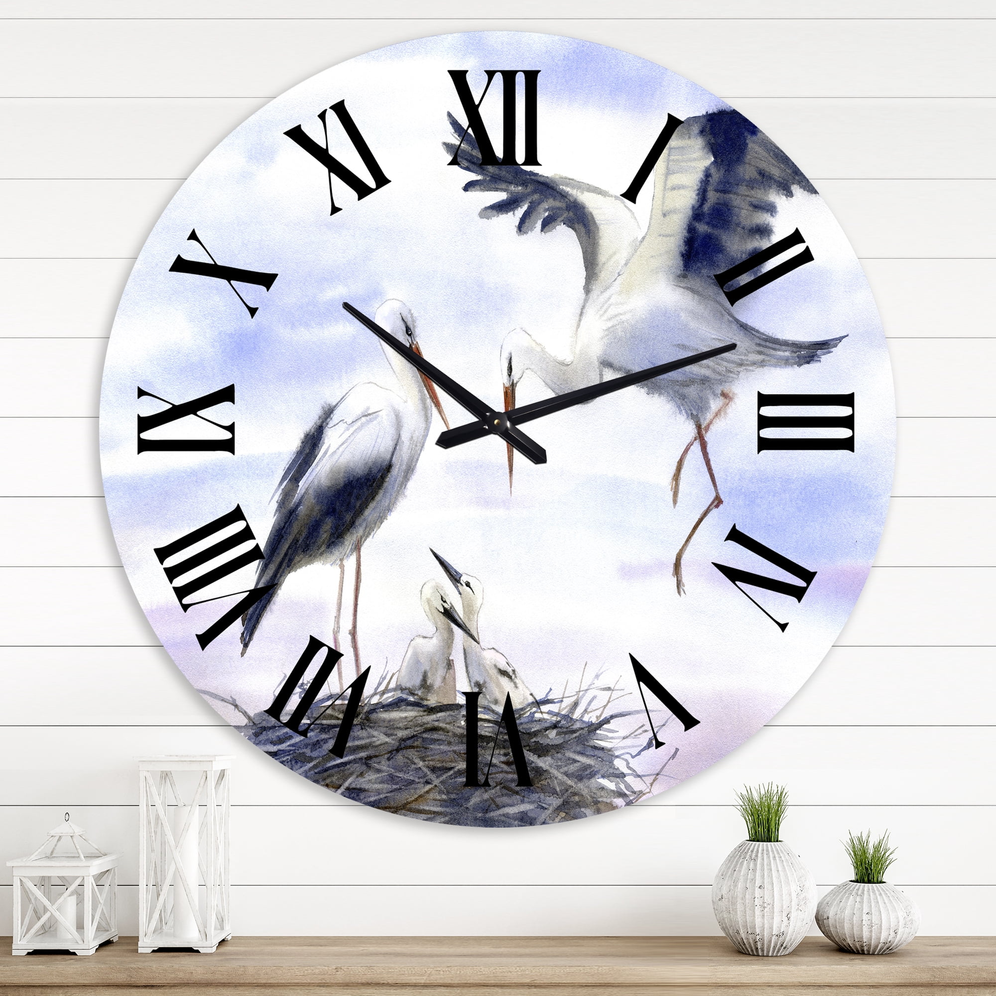 Designart 1 in Quartz Farmhouse Wall Clock