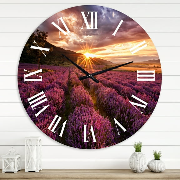 Designart 1 in Quartz Farmhouse Wall Clock