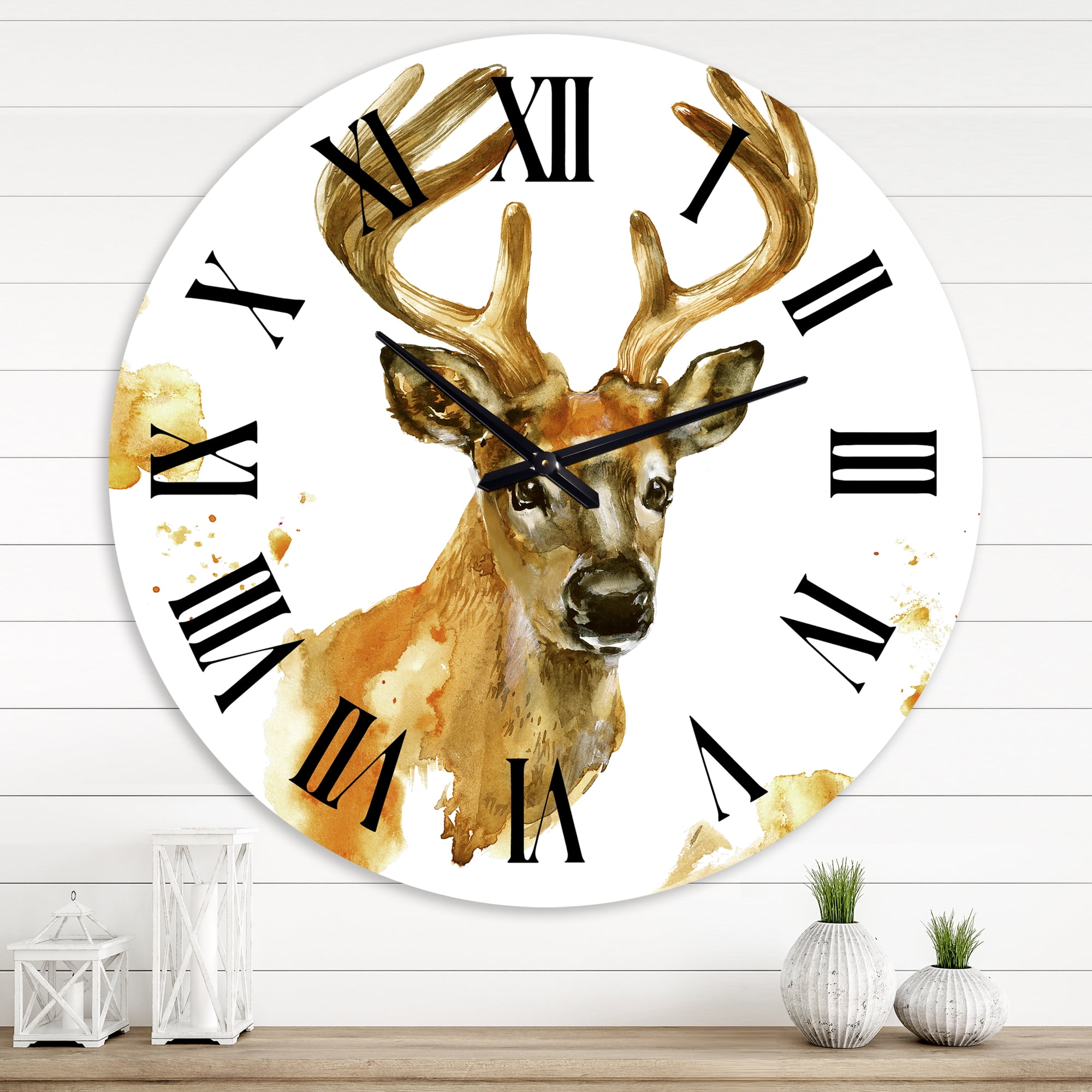 Designart 1 in Quartz Farmhouse Wall Clock