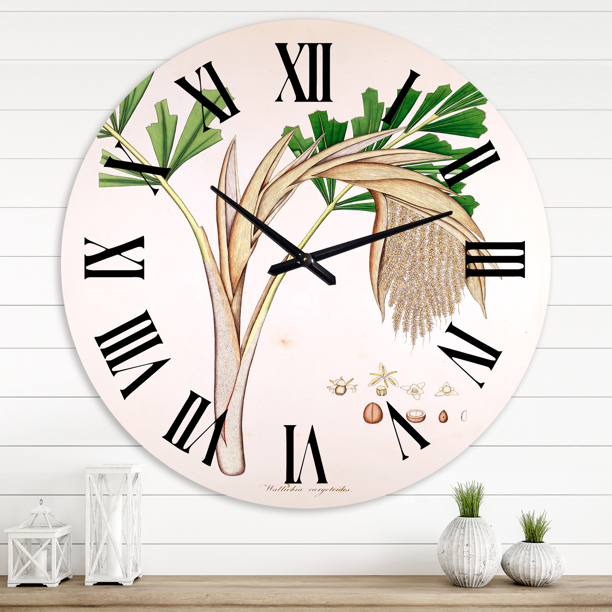 Designart 1 in Quartz Farmhouse Wall Clock