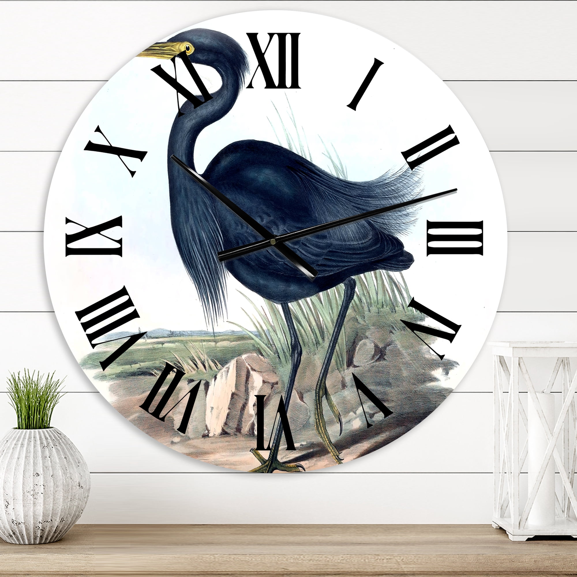 Designart 1 in Quartz Farmhouse Wall Clock