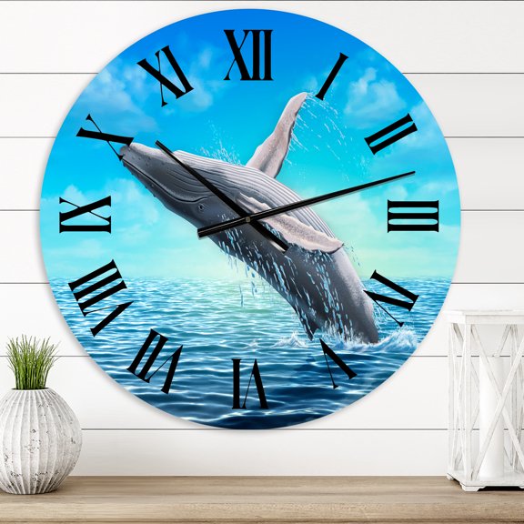 Designart 1 in Quartz Farmhouse Wall Clock