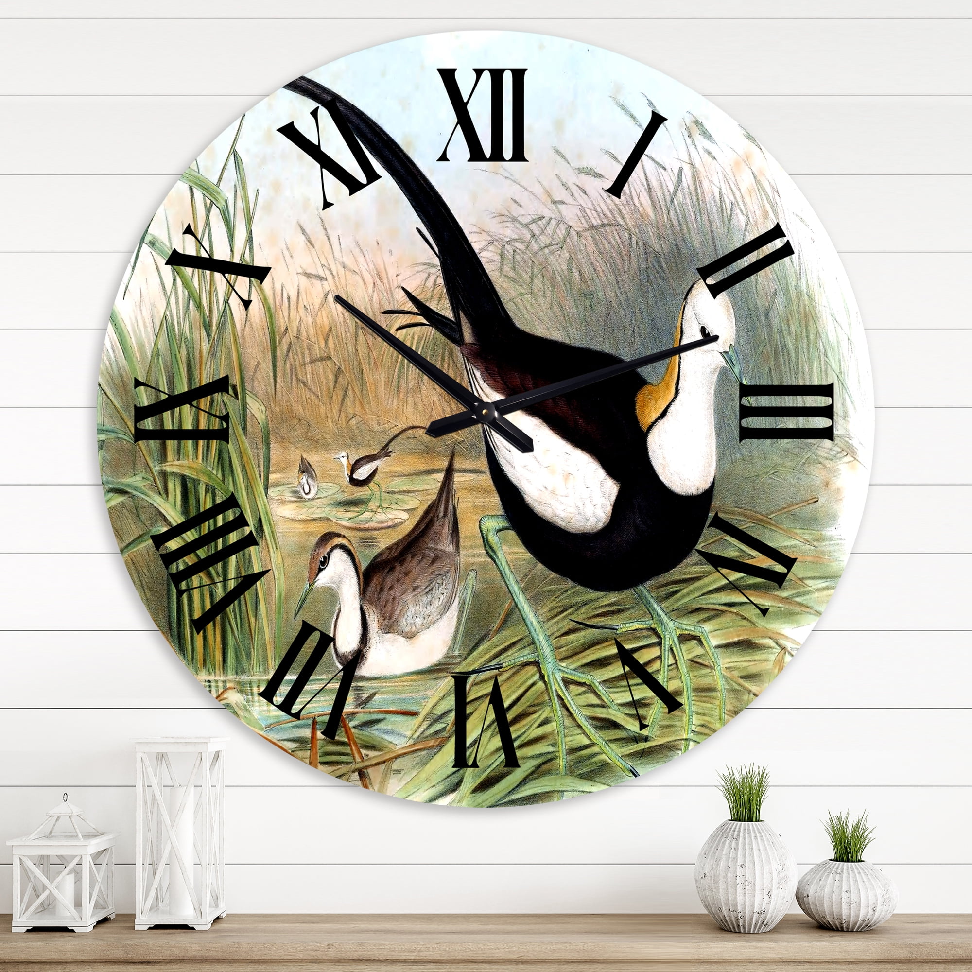 Designart 1 in Quartz Farmhouse Wall Clock