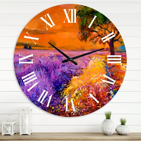 Designart 1 in Quartz Farmhouse Wall Clock