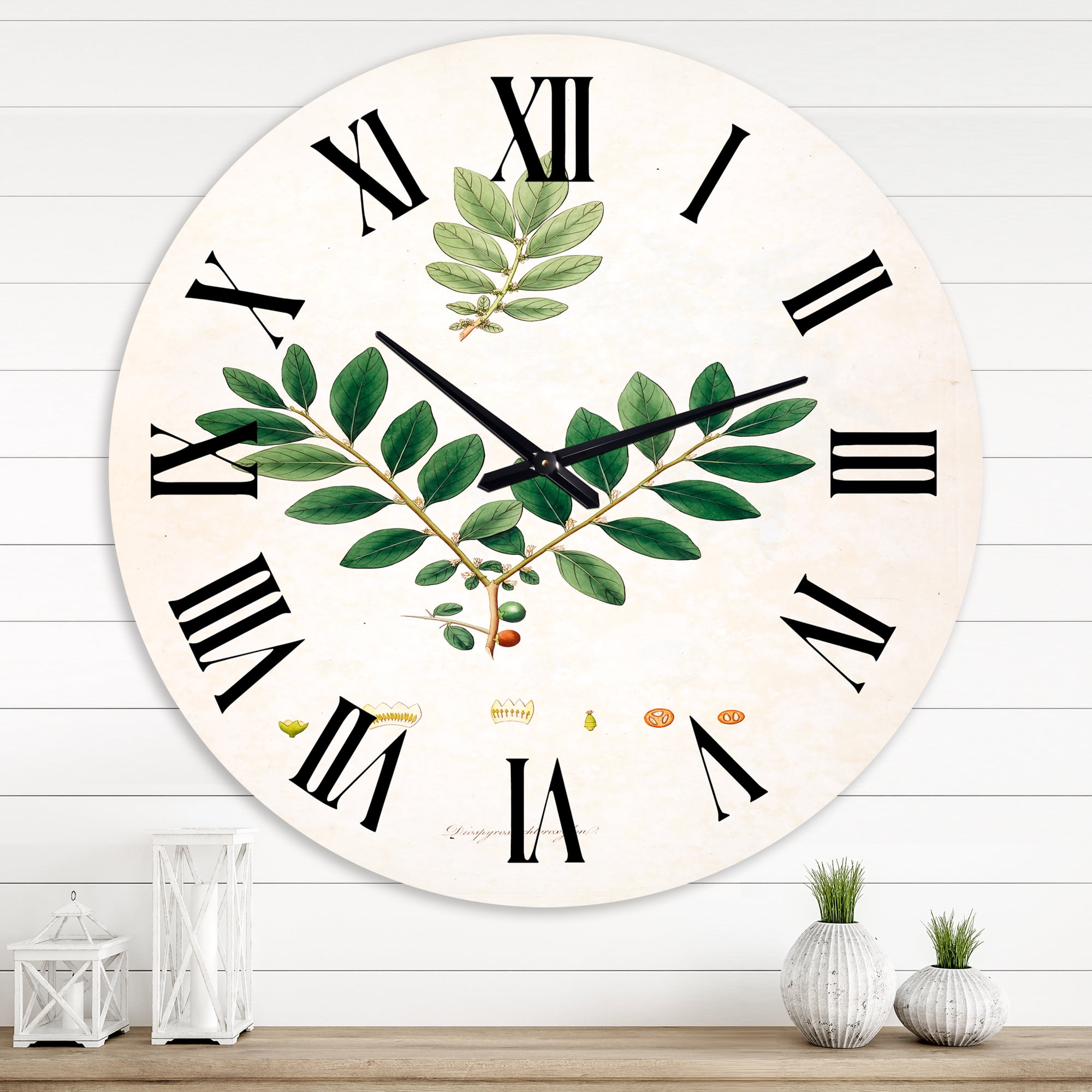 Designart 1 in Quartz Farmhouse Wall Clock