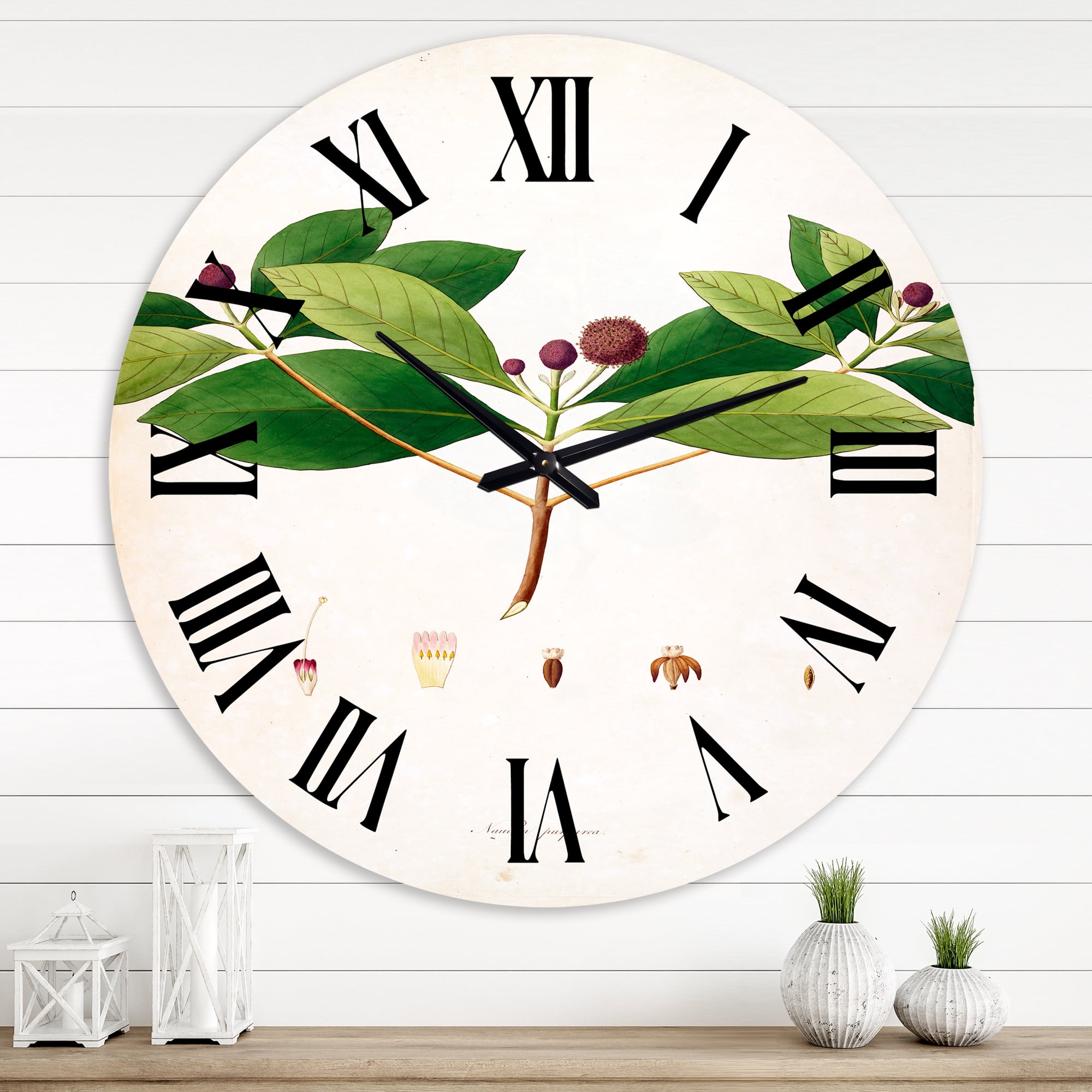 Designart 1 in Quartz Farmhouse Wall Clock