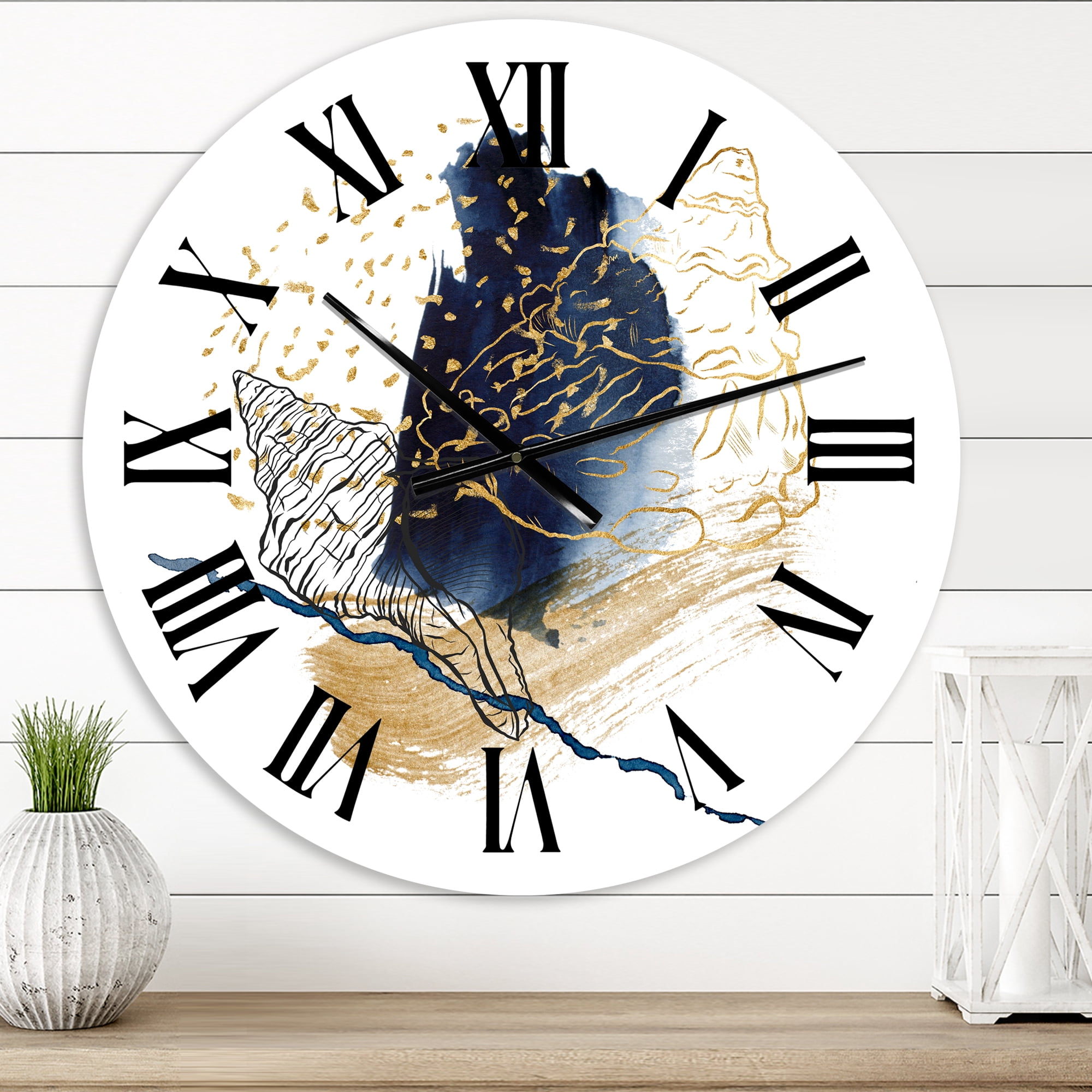 Designart 1 in Quartz Farmhouse Wall Clock