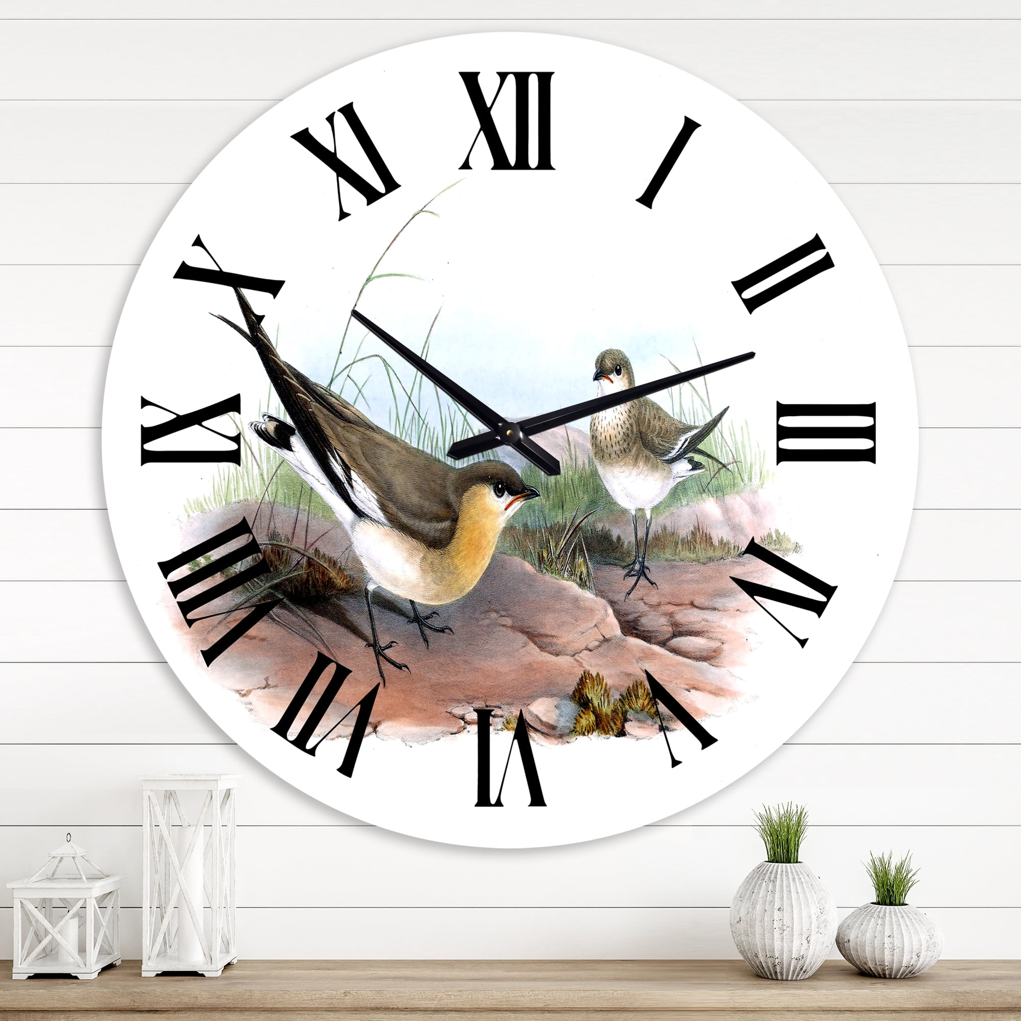 Designart 1 in Quartz Farmhouse Wall Clock